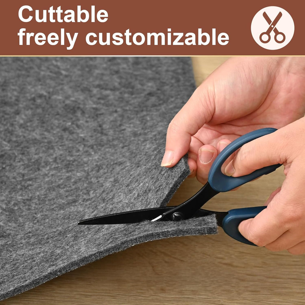 8x10 Feet Non Slip Rug Pad 1/4 inch Thick Felt and Silicone Backing, Dual Surface Cushion Rug Gripper for Hardwood