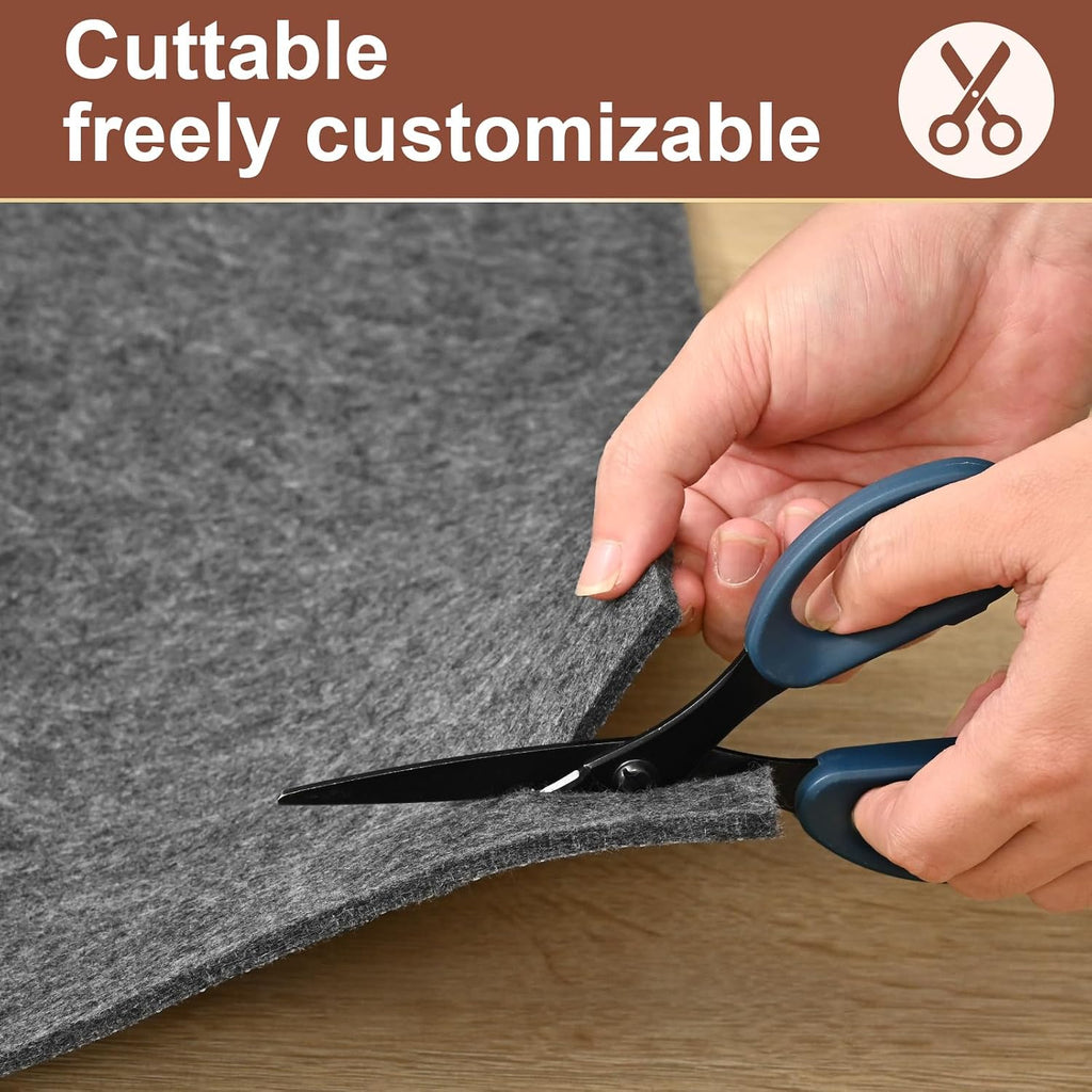 9x12 Feet Non Slip Rug Pad 1/4 inch Thick Felt and Silicone Backing, Dual Surface Cushion Rug Gripper for Hardwood - Set of 108