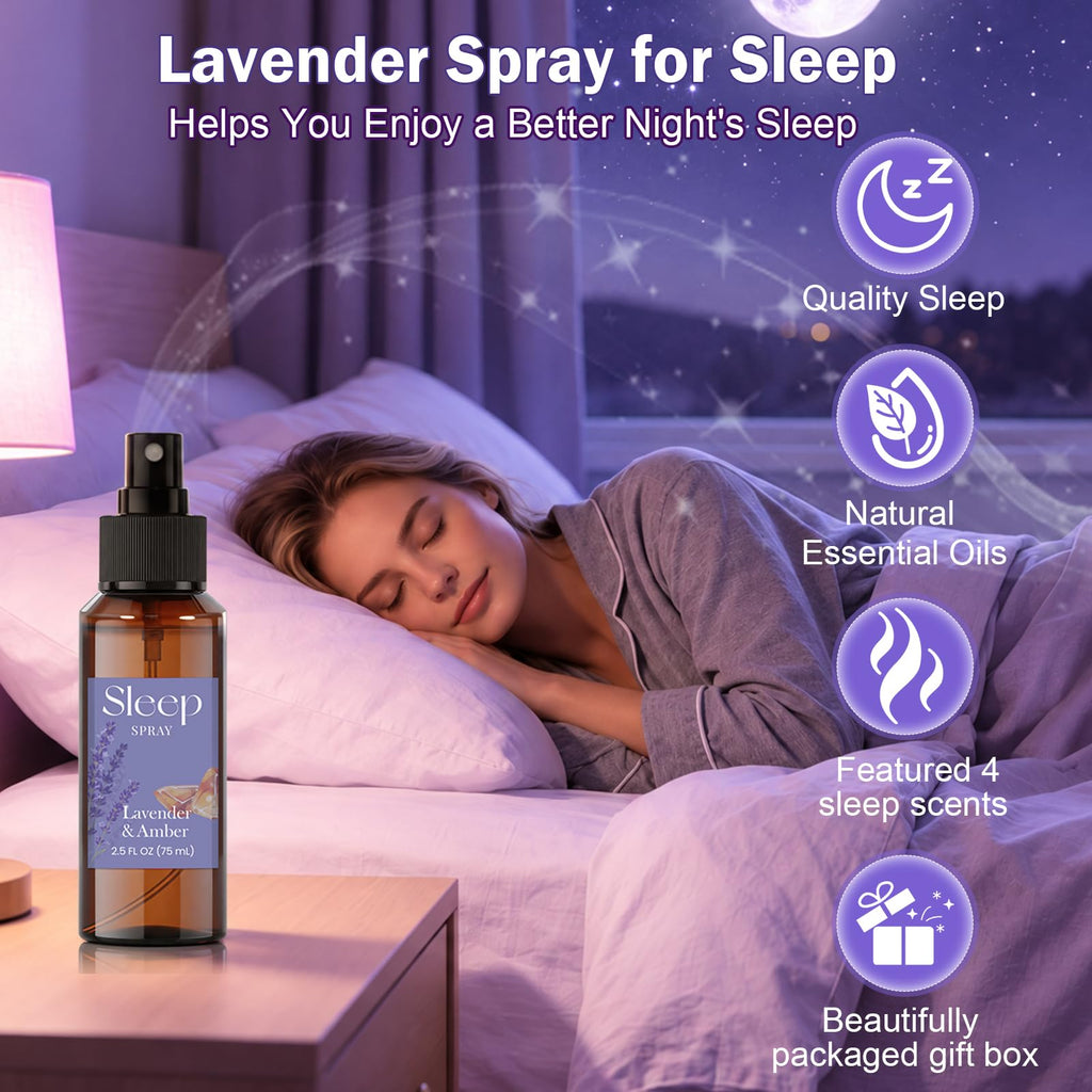 Sleep Spray, 10.14 FL Oz Calming Lavender Pillow Spray for Sleep