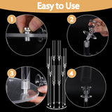 8 Arms Acrylic Candelabra Centerpieces for Tables Decortion,Clear Candle Holdercor,Candlesticks Holder with Lampshade