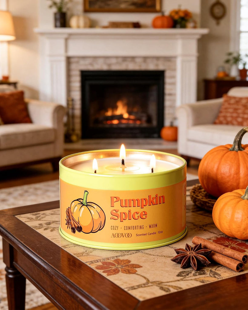 Pumpkin Spice Candle - 12oz Fall Candles Scented Decor - Set of 12