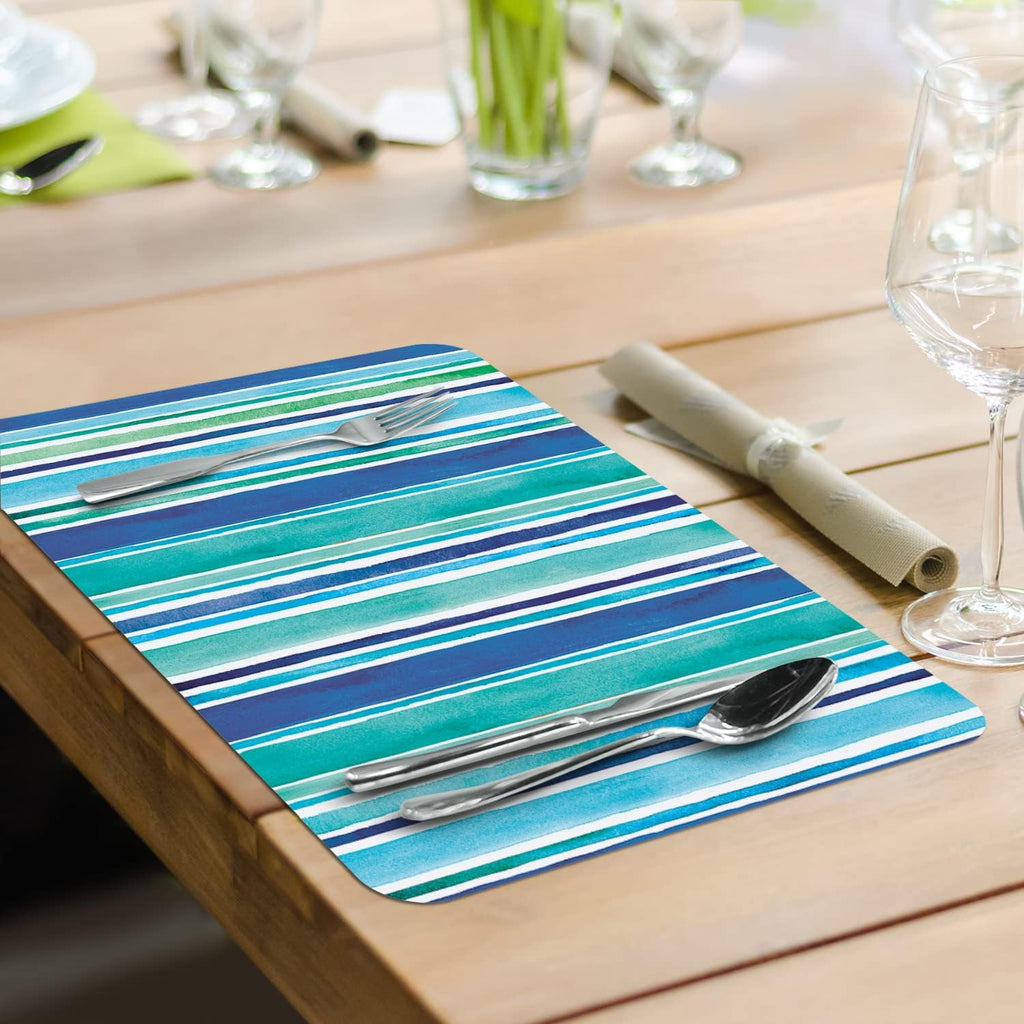 Chairs By The Sea Reversible Easy Care Placemat 4 Pack - Set of 4