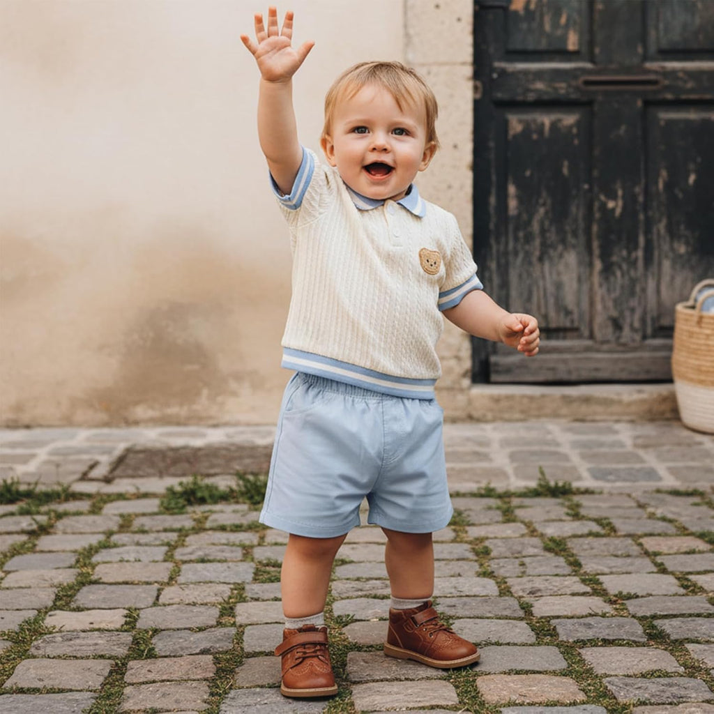 Toddler Baby Boy Clothes Button-Down Shirt Tops + Kids Shorts Set Cute Casual Toddler Boy Summer Clothes