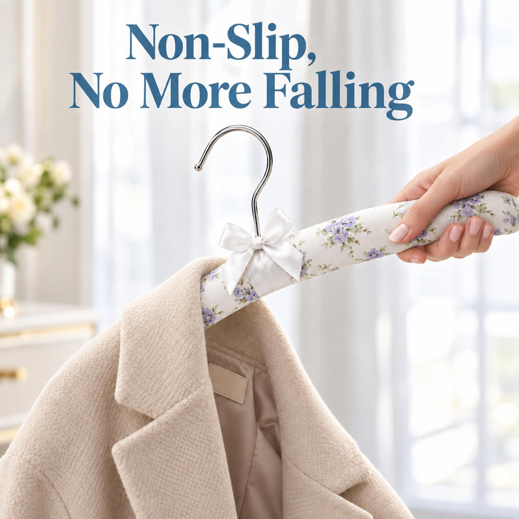 No Bump Padded Clothes Hangers for Women Clothing, Sweater, Coat, 10 Pack