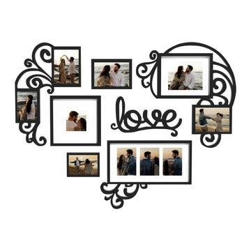 Photo Frame | Plaque College Frame - Valentine Wall Decoration Combination - Brown PVC Picture Frame Selfie Gallery