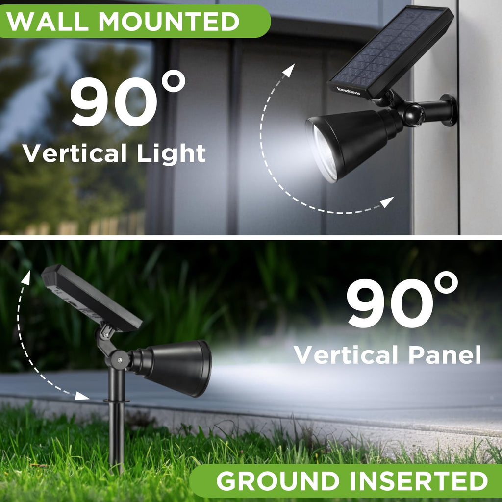 2 Solar Lights Outdoor Spot Garden Yard Landscape Flag, Cool White