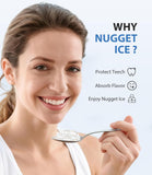 Nugget Ice Maker 40lbs/Day, Countertop Ice Maker Soft Chewable Ice, Ice Makers One-Click & Self-Cleaning, Crushed