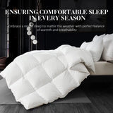 Feather Down Fiber White Comforter, All Season Luxury Bed Comforter,Ultra Soft 100% Cotton Duvet Ins