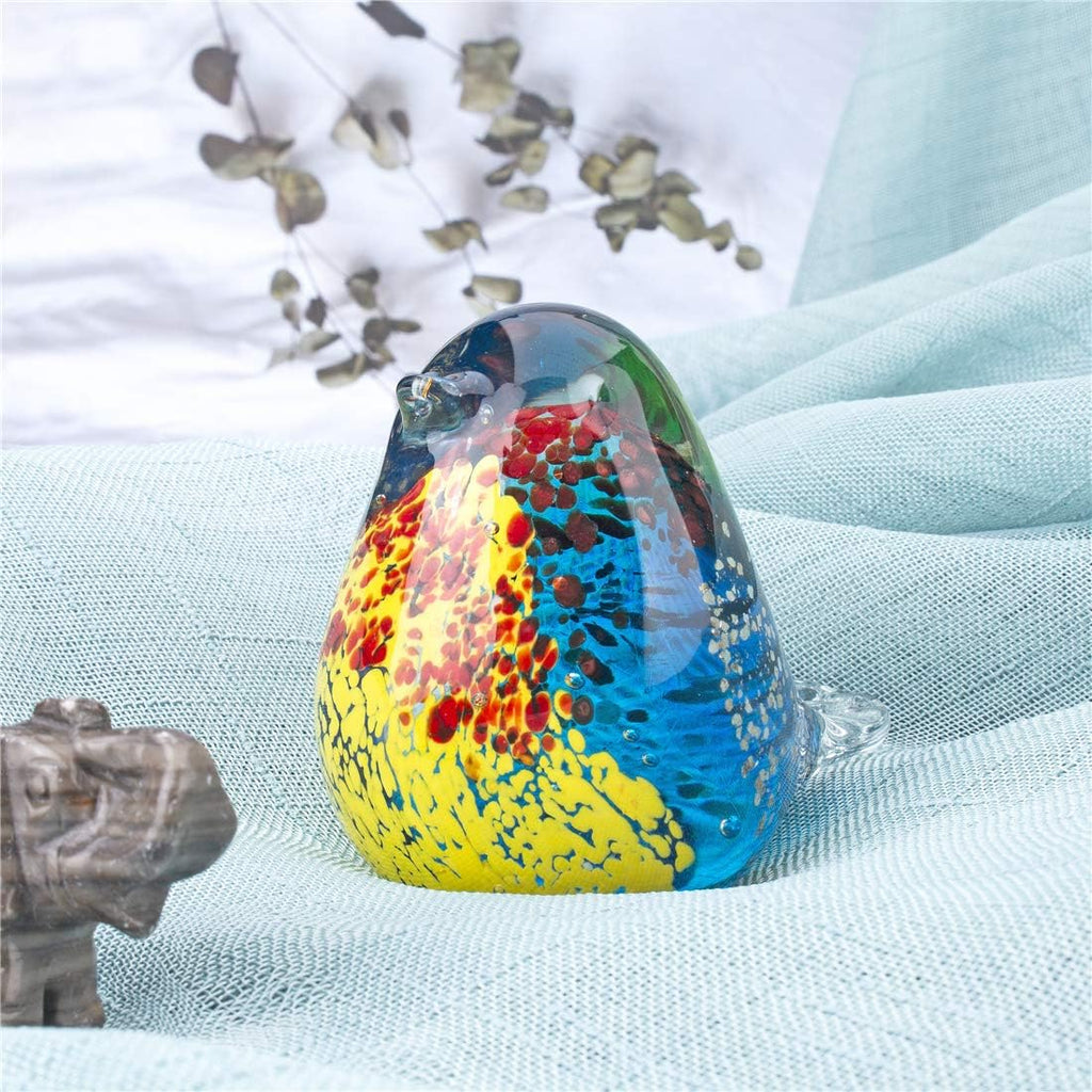 3.5" Blown Glass Bird Figurine Art Glass Bird Crystal Paperweight