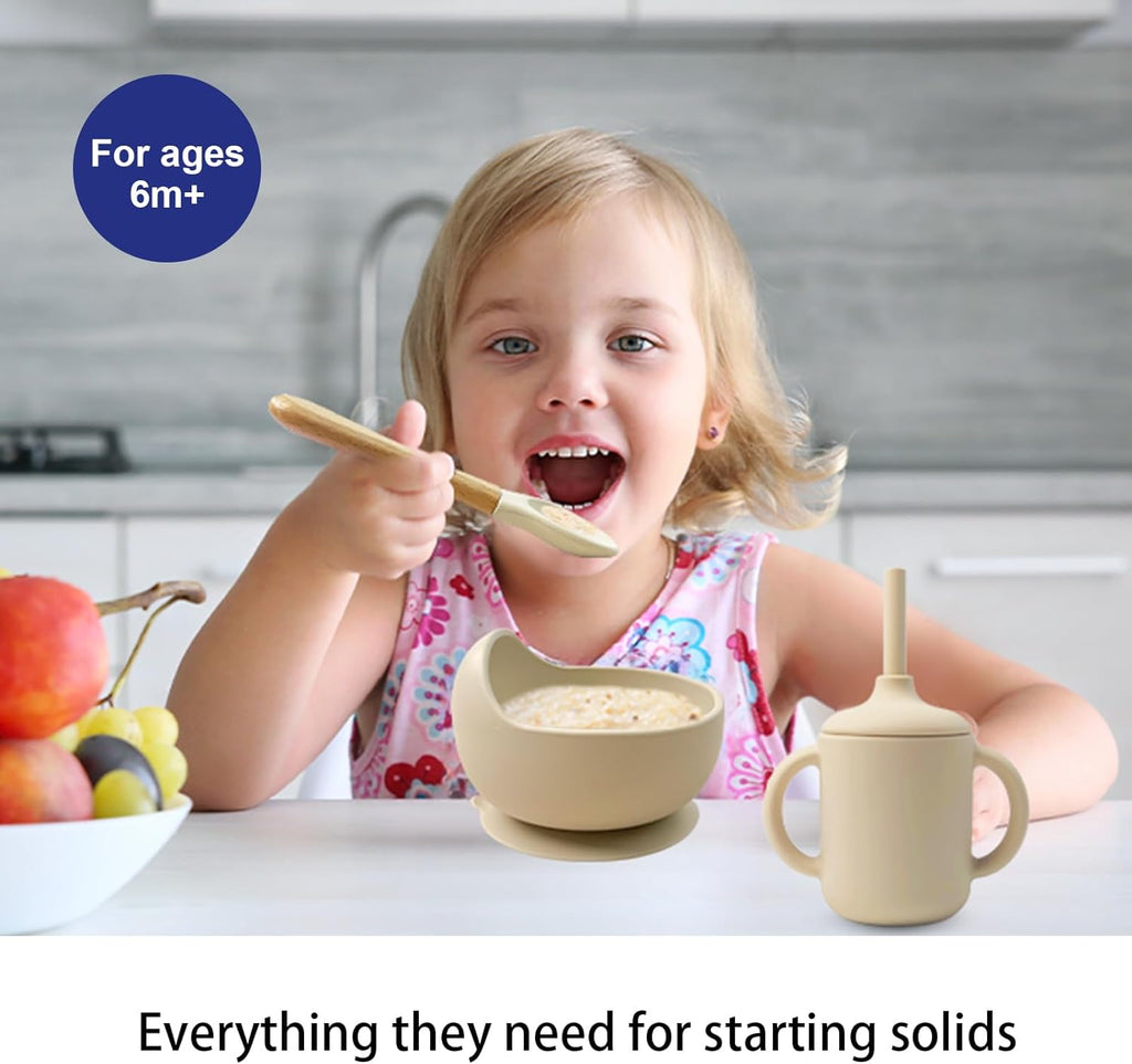 Feeding Set 14 Pcs, Baby Led Weaning Set, 6M+, Beige