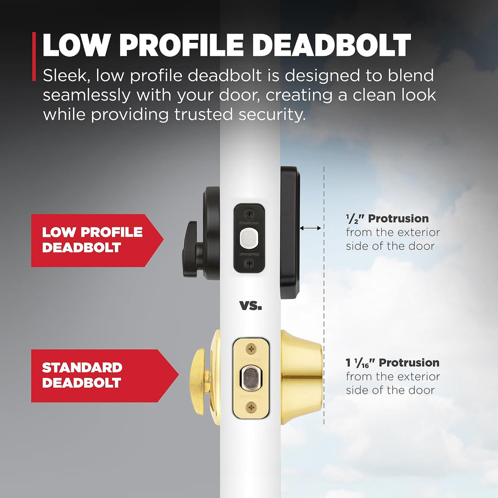 Brentford Front Door Lock Handle and Deadbolt Set, Entry Handleset with Trafford Reversible Lever, Matte Black - Door Handleset