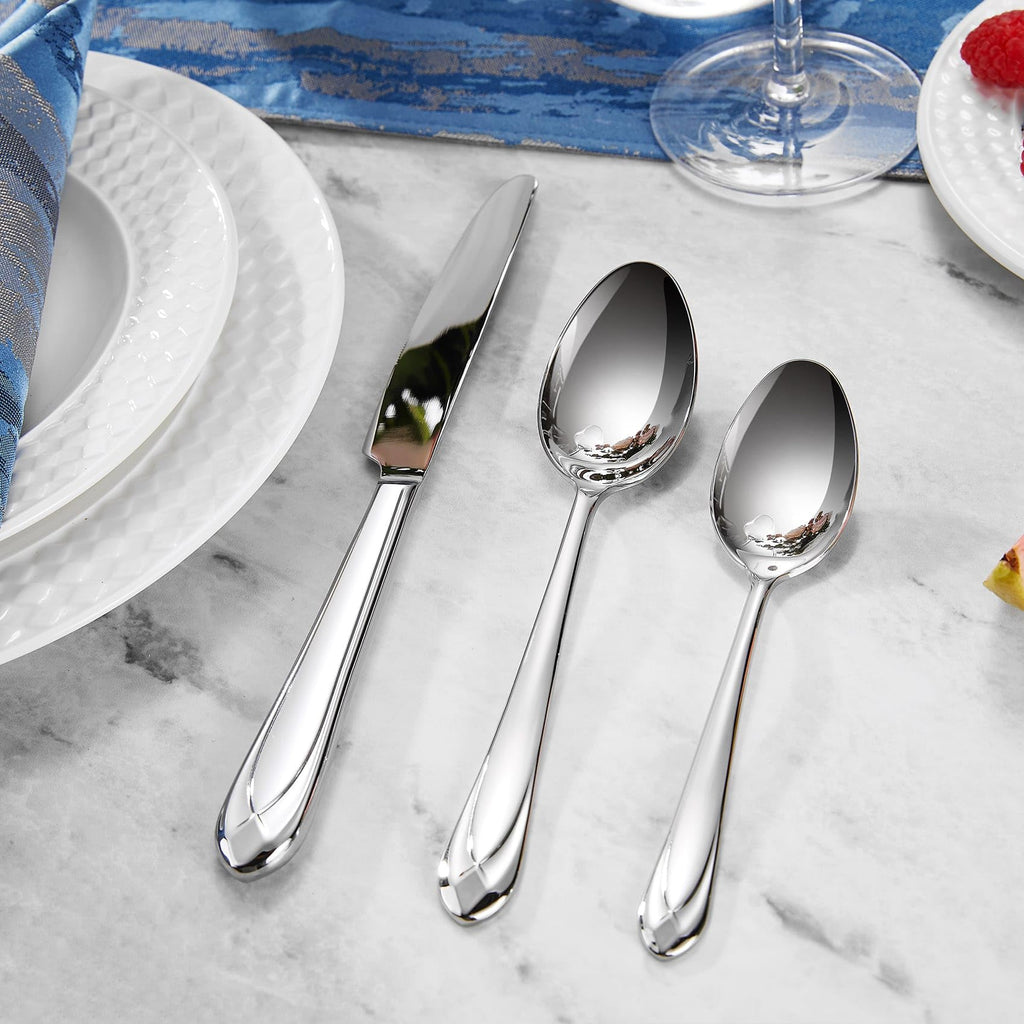 Premium Astra 20/45/65-Piece Silverware Set (45, Silver)