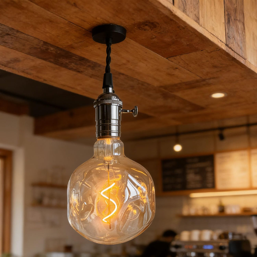 G40 LED Edison Bulb 4W 25W Equivalent, Dimmable E26, 110-130V 2000K Warm Amber, 200LM Vintage Industrial Decorative