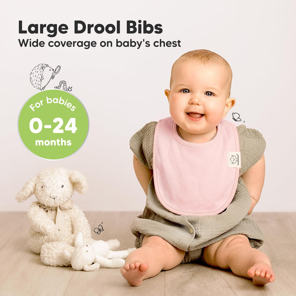 8-Pack Organic Baby Bibs for Drooling and Teething (Embrace)