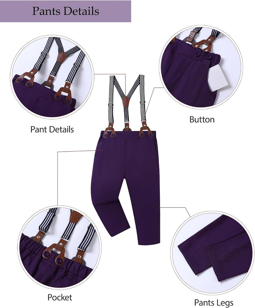 Toddler Boy Dress Clothes Suit Boys Formal Wedding Outfit Set