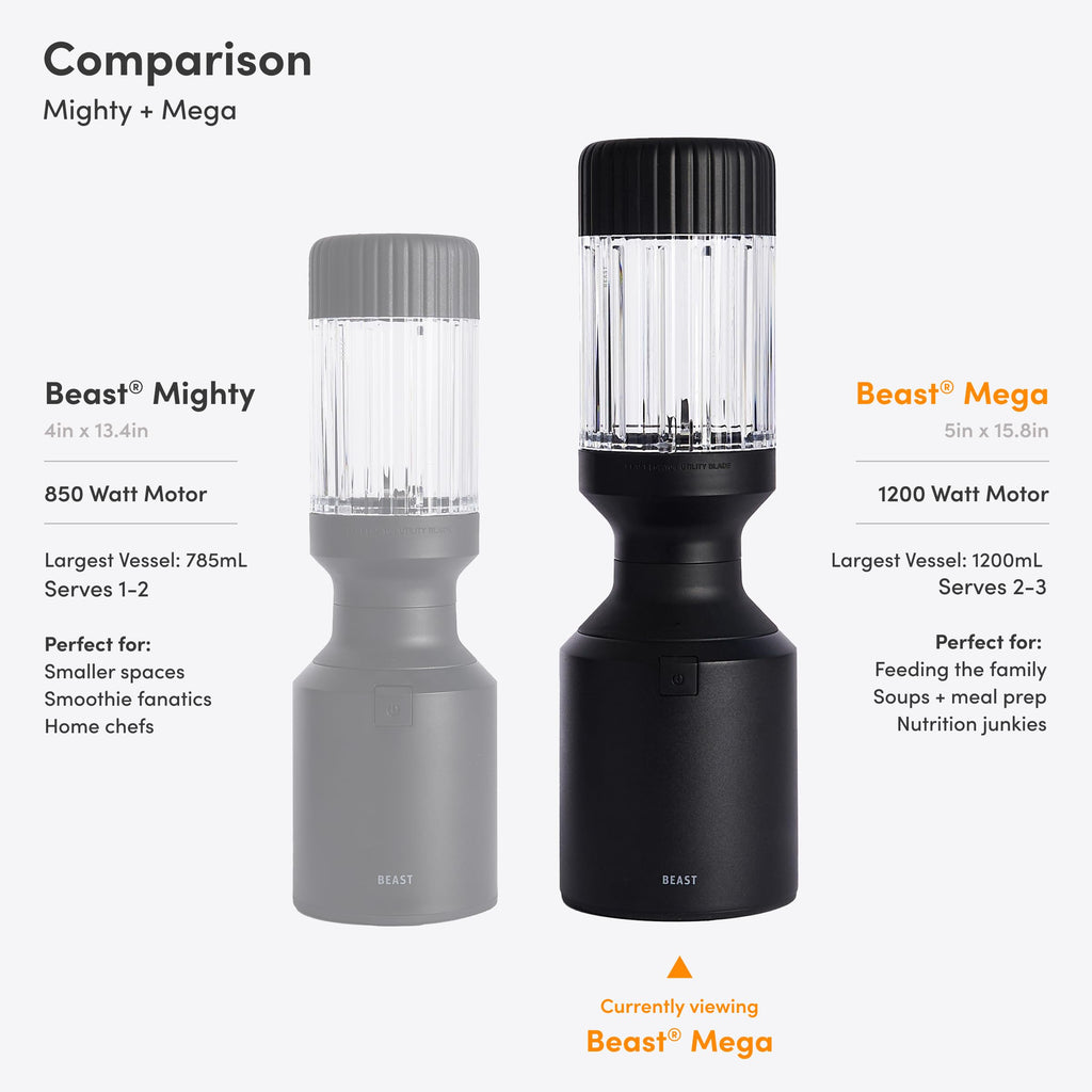 Mega 1200 Plus Countertop Blender, XL Vessel, Sand, 1200W