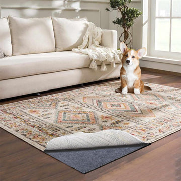Waterproof Rug Pad, 9x12 ft Area Rug Non-Slip Carpet Pad, 1/4" Thick Non-Slip Rug Pads for All Floors and Finishes - Set of 108
