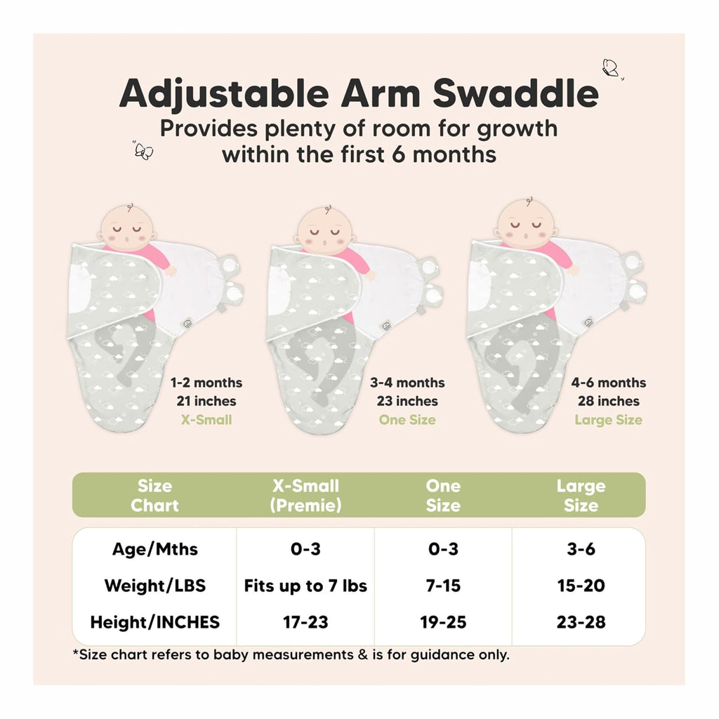 Swaddles with Zippers, 3pk Baby Swaddle (Bumble Bear, )