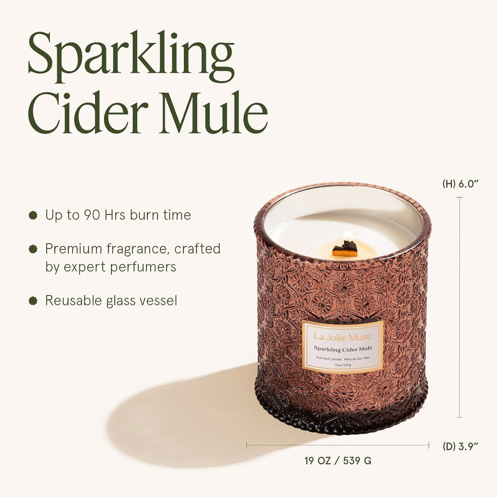 Sparkling Cider Mule Scented Candles,19oz Soy Wax