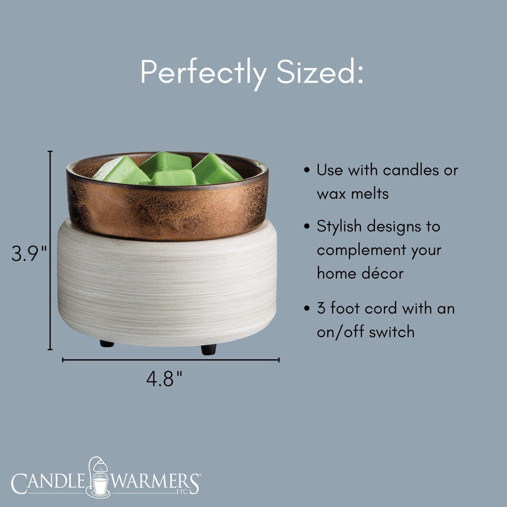 Warmers ETC 2-in-1 Candle and Fragrance Warmer for Warming Scented Candles or Wax Melts and Tarts with to Freshen