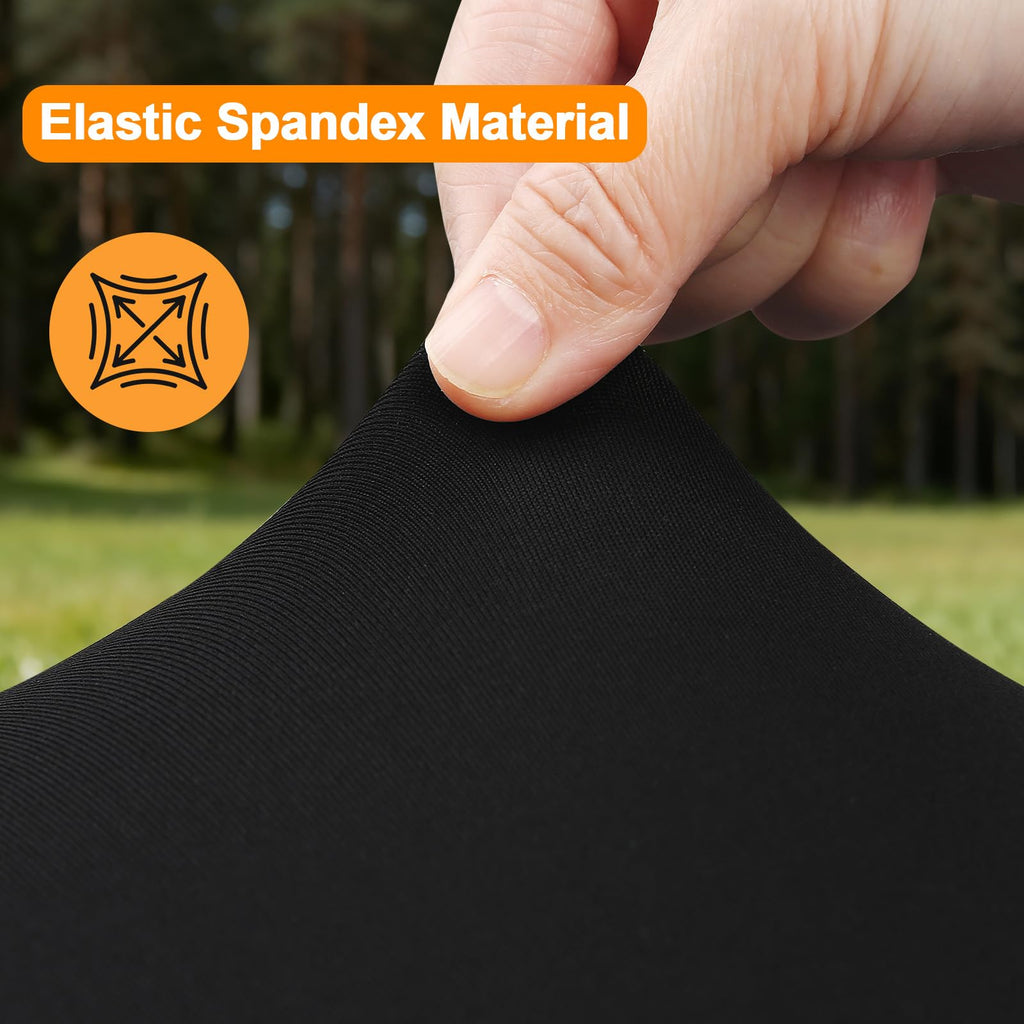 2 Pack Table Covers for 6 Foot Tables Rectangle Fitted Black