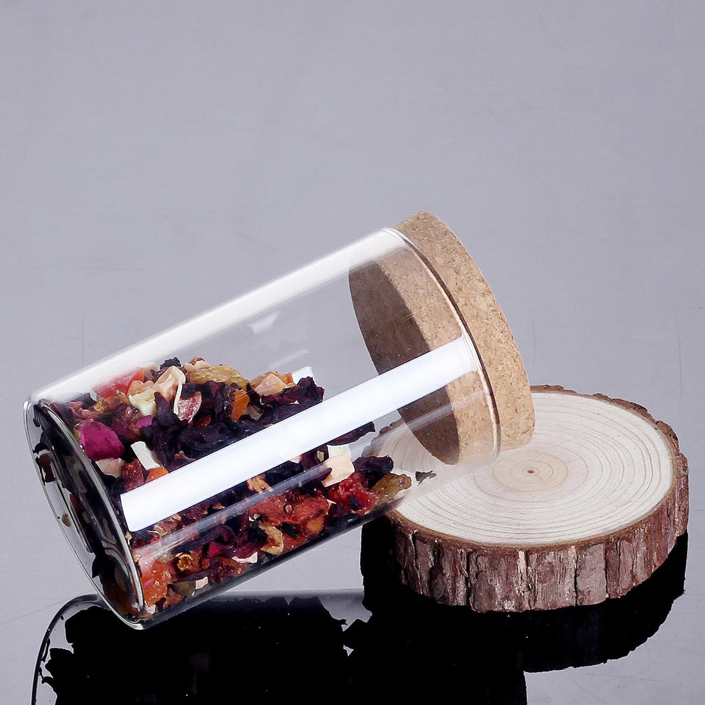Airtight Glass Storage Containers with cork Lid, Pantry Organization and Storage jar, Ideal for Coffee Beans Snacks