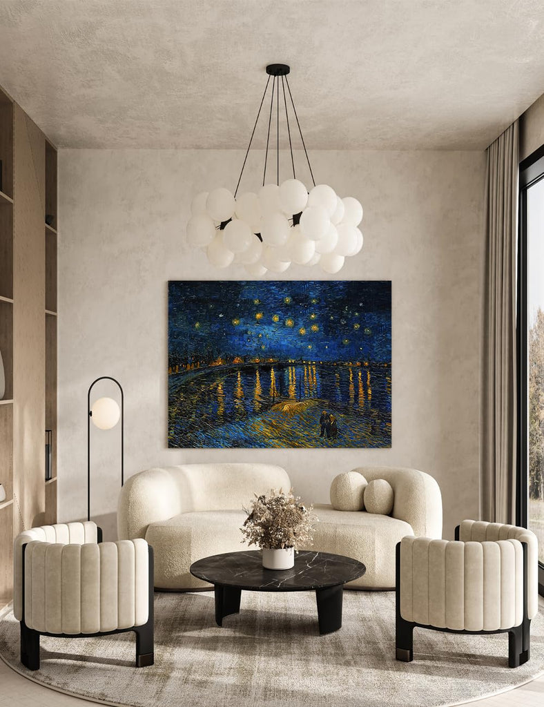 Van Gogh Canvas Wall Art, Starry Night Over the Rhone, 40x30''