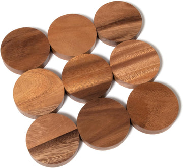 Acacia Wood Dotted Trivet for Pots, Pans, and Hot Dishes, 8" x 8" x 1/2"