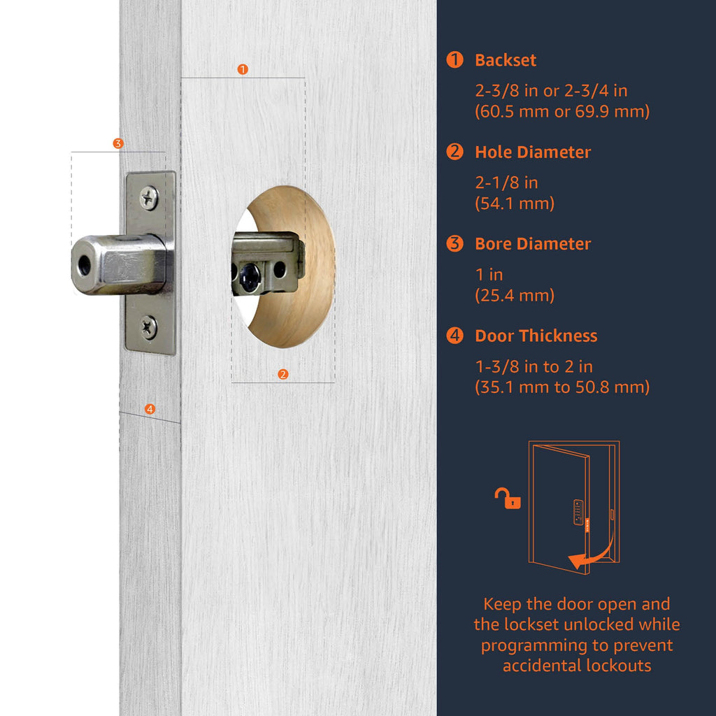 Electronic Keypad Deadbolt Door Lock with Auto Lock, Touch-Control Keyless Entry, Customizable User Codes, Easy