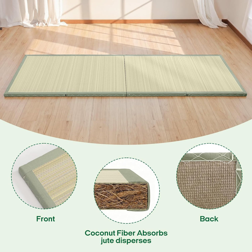 Japanese Tatami Mat, Foldable Floor Sleeping Pad Futon Mattress
