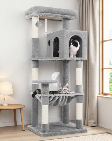 Cat Tree Tower with Scratching Post for Indoor Cats