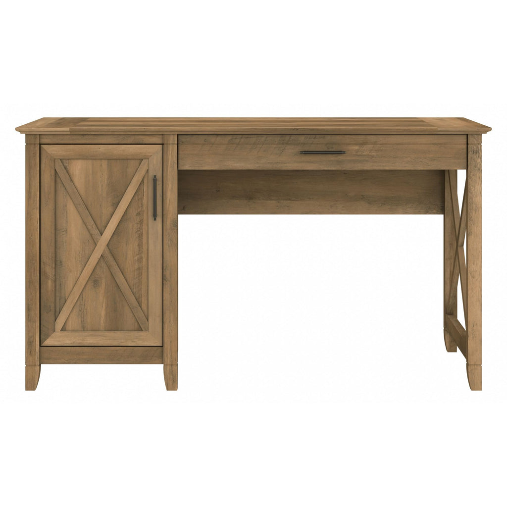 Key West Computer Desk with Storage | Farmhouse PC Table in Reclaimed Pine | 54W x 24D