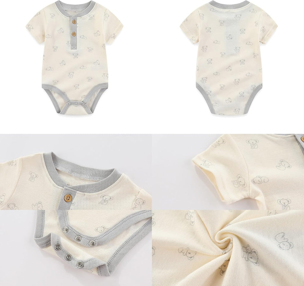 Baby Girls & Boys 5‐Pack Short Sleeve Bodysuits 0‐