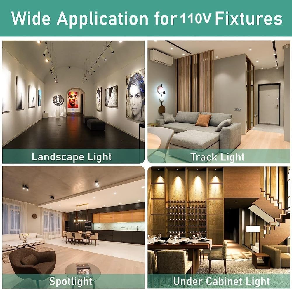 2 Pack MR11 GU4 LED Spotlight Bulbs, 3W 110V, 410 Lumens, 38° Beam Angle for Landscape, Kitchen, Cabinet