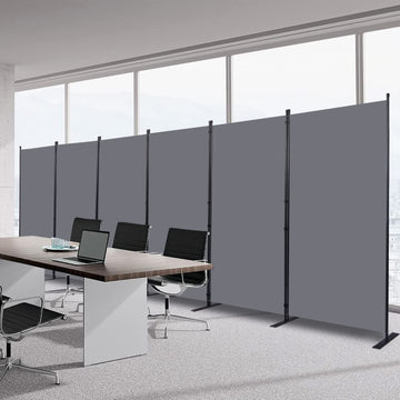 Room Divider 6 Panel-204''Wide, 6FT Room Dividers and Folding Privacy Screen