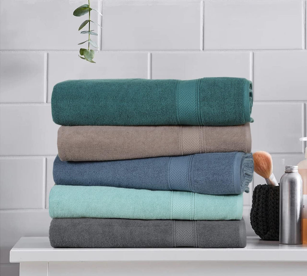 600 GSM- 40 x 80 Inches- 100% Cotton 2 Pc XXL Oversized Bath Towel Set- Soft Highly Absorbent Jumbo Bath Sheets
