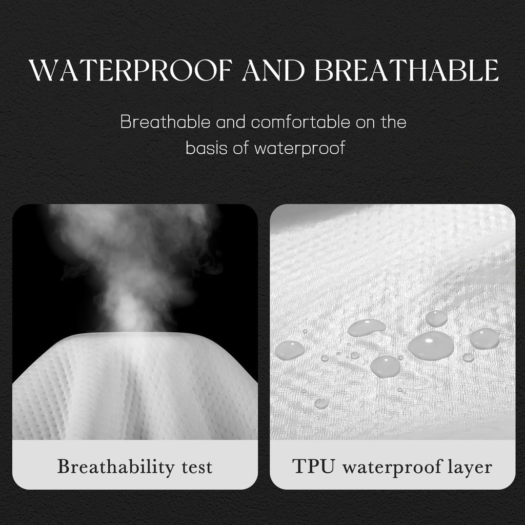 King Mattress Protector Tencel Luxury 100% Waterproof Mattress Cover | Silky Soft & Breathable,Cooling Mattress Pad