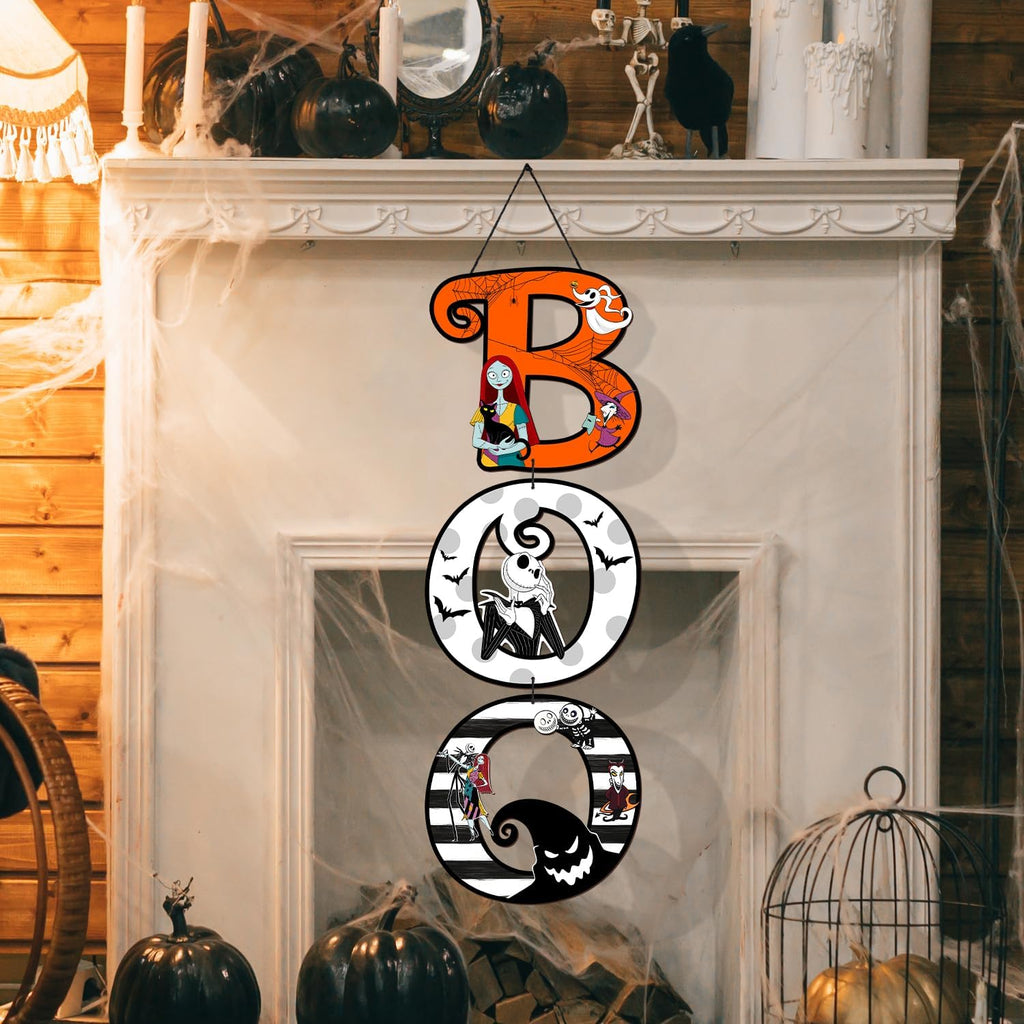 Halloween Nightmare Christmas Decorations Wooden Hanging Door Sign