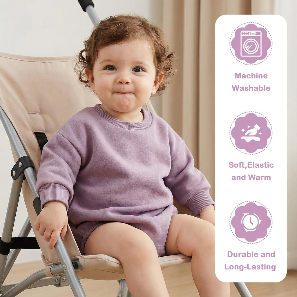 Baby Boy Girl Sweatshirt Romper Bubble Romper,Purple