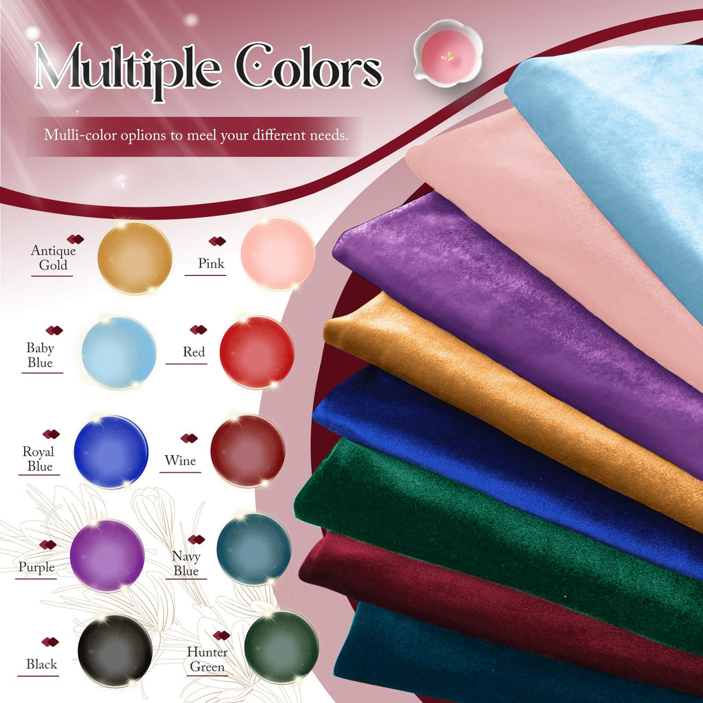 5 Yard Stretch Velvet Fabric, Wine, 60 Inch Wide