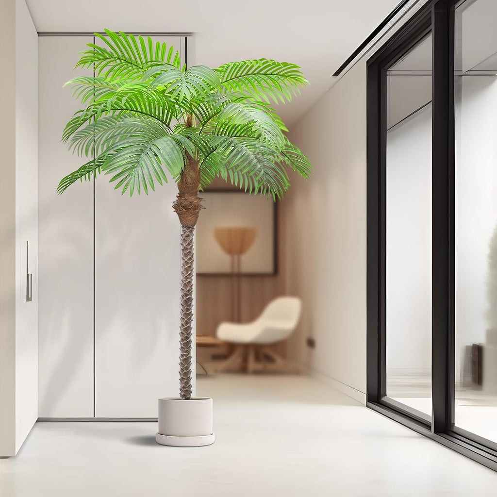 Artificial Palm Tree 8.5ft Tall Trees Plants 20Leaves Outdoor Palm Trees for Outside Patio Trees for DecorIncreased