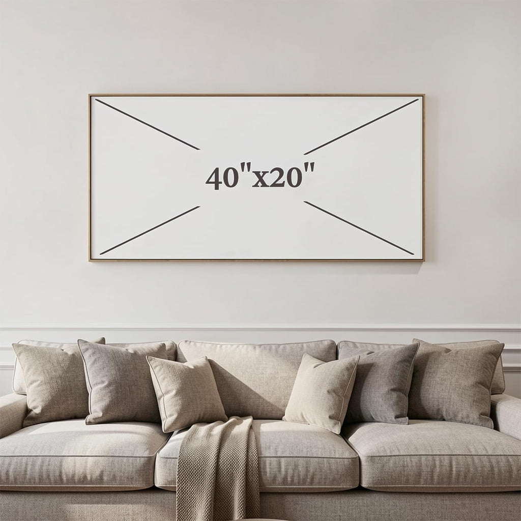 Framed Ready to Hang Wall Art Foggy Forest Black and White Wall Art Nature Landscape Mountain Photographic Printed on
