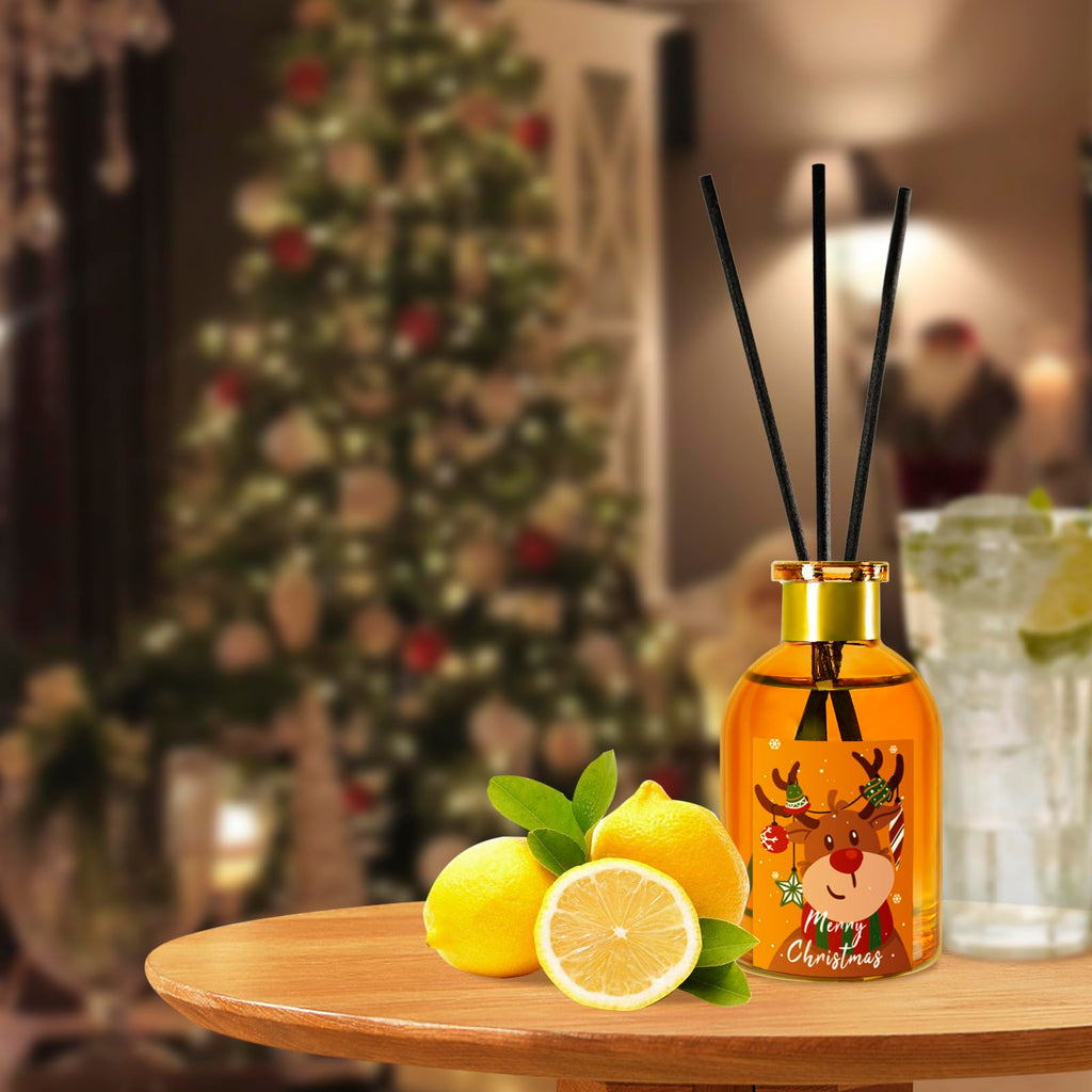 Christmas Reed Diffuser Set with 18 Reed Sticks (5.3 Fl.oz)