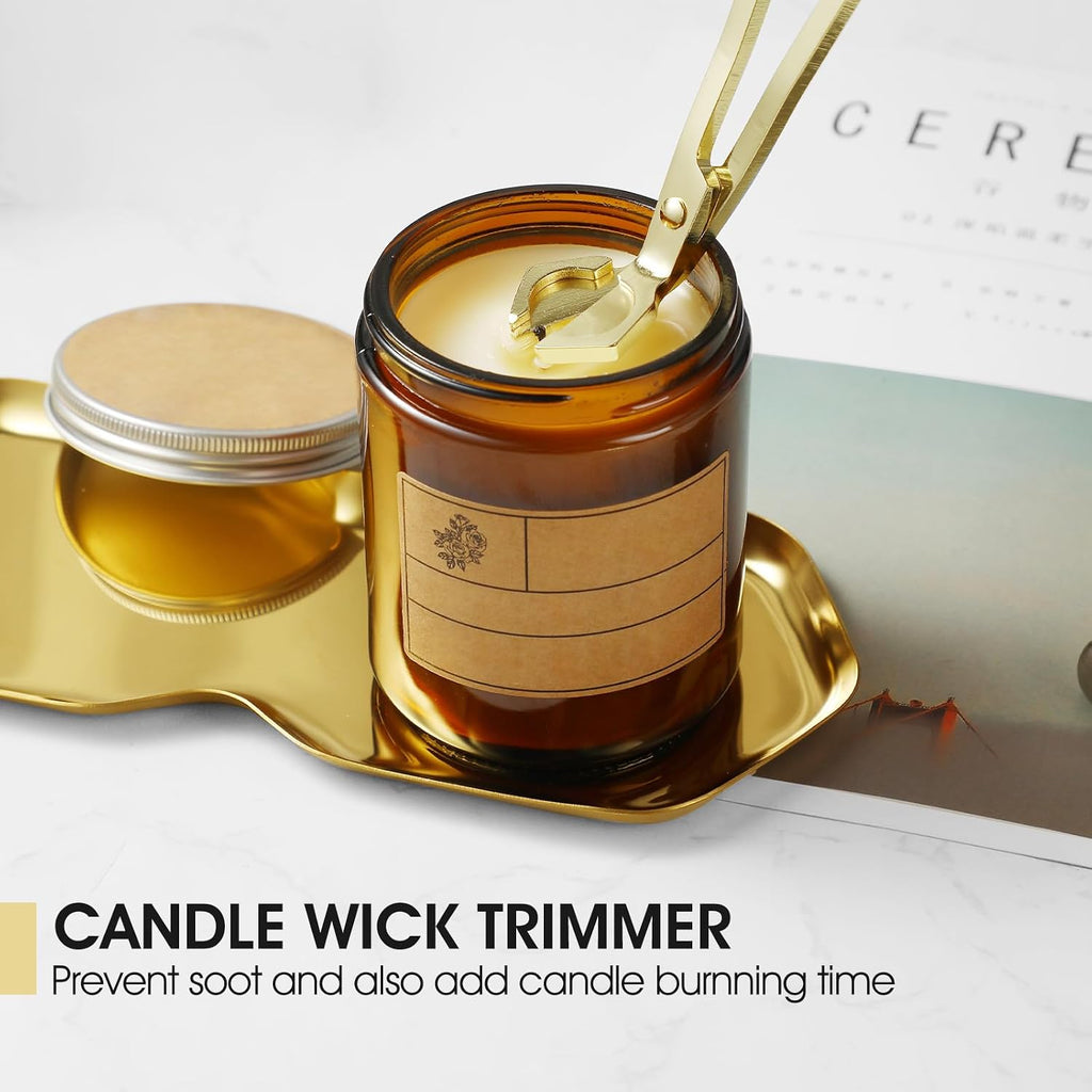 Candle Wick Trimmer, Candle Snuffer and Wick Dipper, Gold