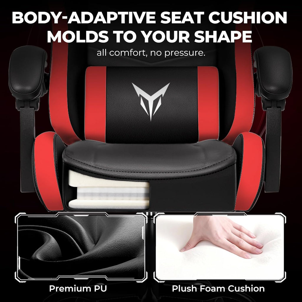 Gaming Chair, Video Game Chairs Racing Style PC Game Chairs 350lbs for Adults - Padded High Back Ergonomic Reclining