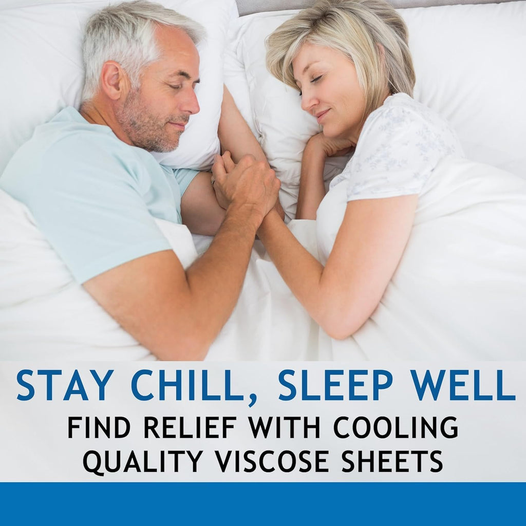 Cooling Bedsheet Set - King Size, 75% Viscose Derived from Bamboo, 25% Modal, Gray - Cool & Moisture Wicking for Hot