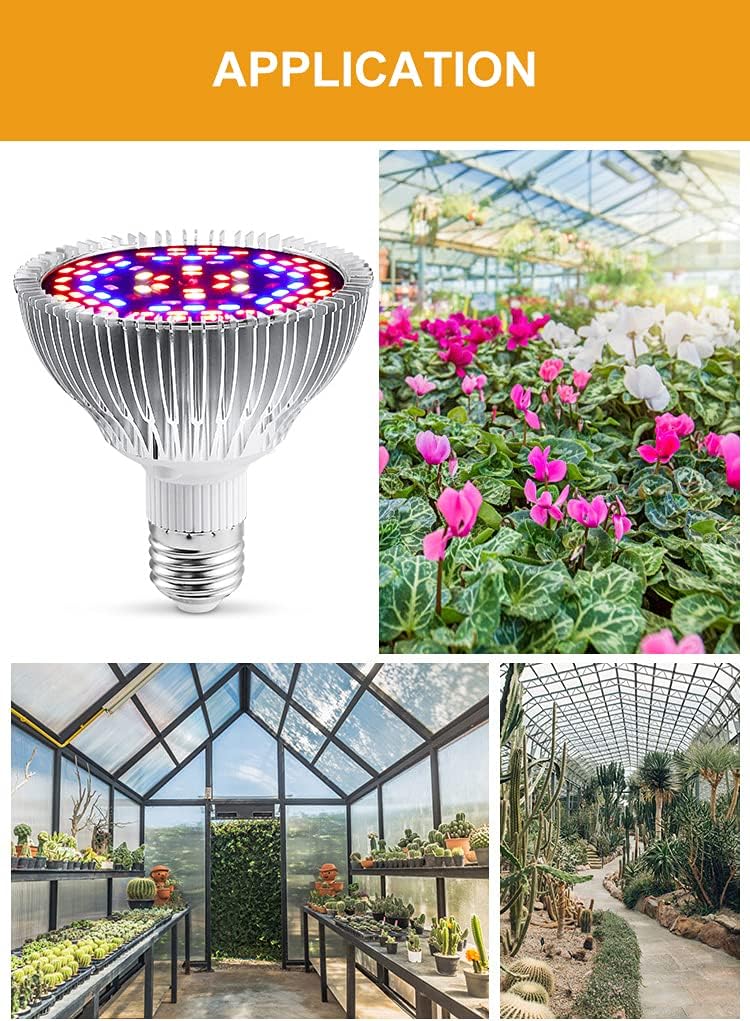 300W LED Grow Light Bulb, Full Spectrum 200 LED Grow Light Bulb for Indoor Plants, Plant Grow Lamp for Flower