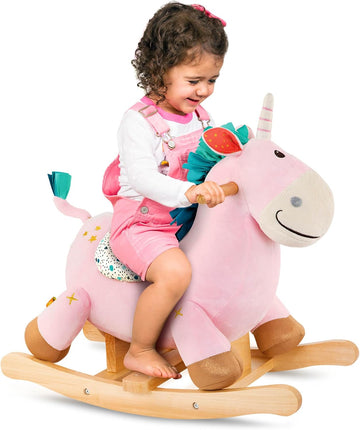 Unicorn Rocker, Rodeo Rocker Cleo Wooden Ride-On Pink, Soft Toys