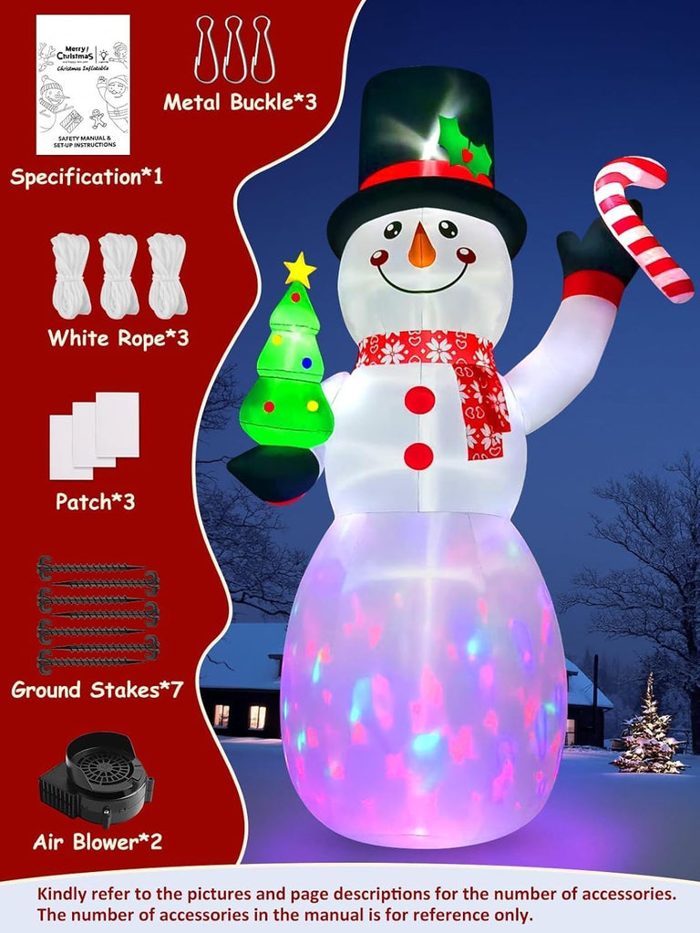 20 FT Christmas Inflatables Snowman Christmas Outdoor Decorations