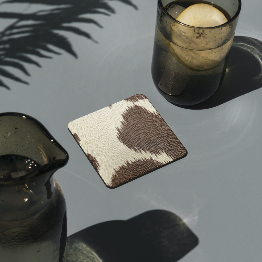 Cow Print Vinyl, Smooth Textured Animal Hide Pattern Faux Leather, Embossed Upholstery Craft and DIY Pleather